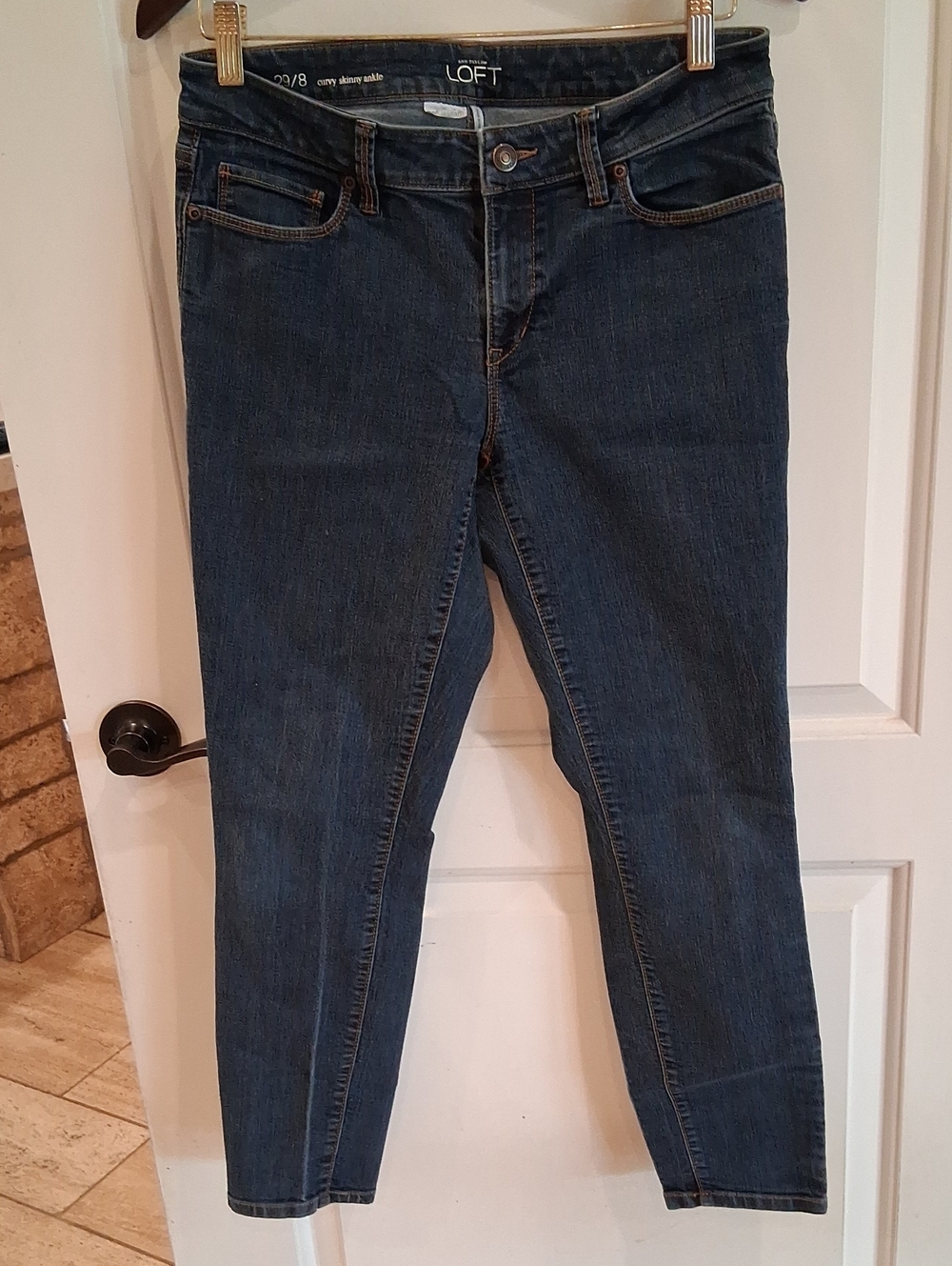 Ann Taylor Loft Curvy Skinny Ankle Jeans Size 29/8 Medium Wash